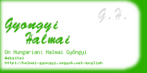 gyongyi halmai business card
